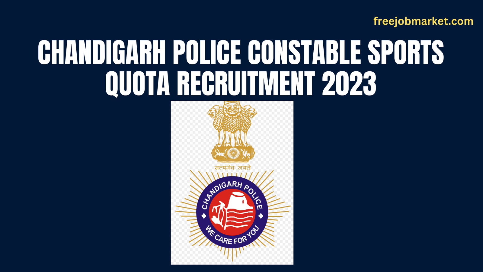 Chandigarh Police Constable Sports Quota Recruitment 2023 Notification Released Apply Online